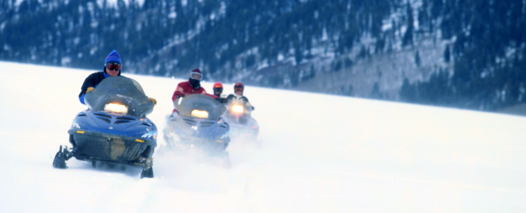 Snowmobiling in the White Mountains