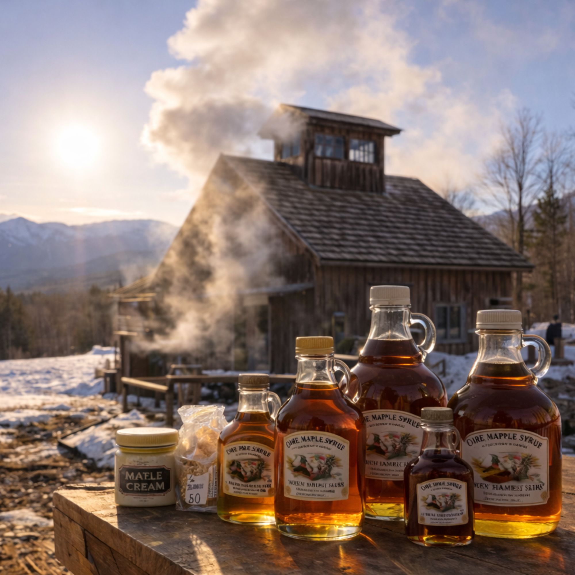 Combining spring skiing and maple season activities at Bretton Woods in late March New Hampshire