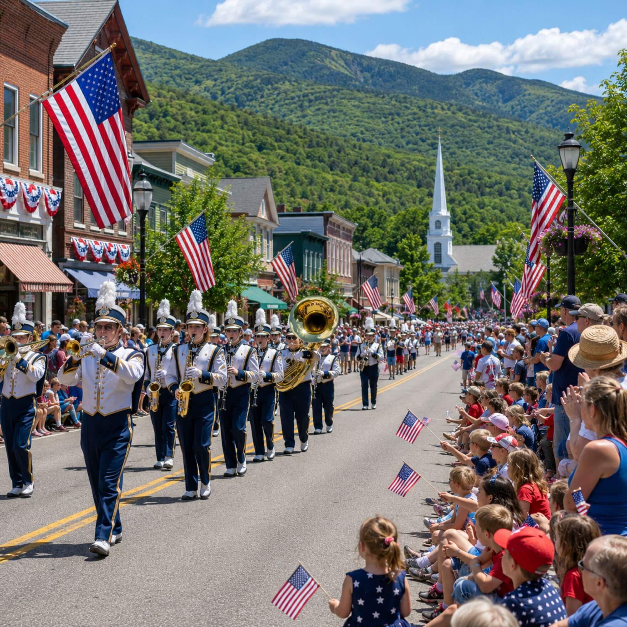 Fourth of July parade in Lincoln Woodstock NH White Mountains 2026