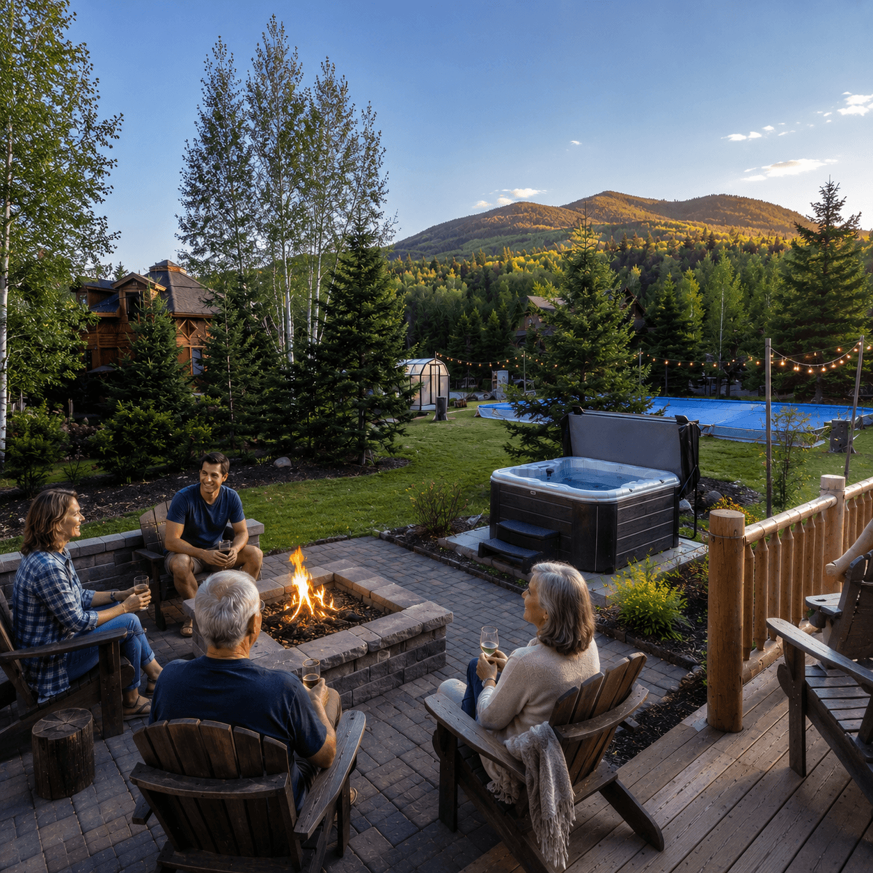 Vacation rental near North Conway NH with summer mountain views White Mountains